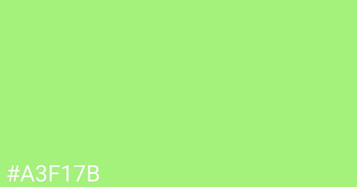 Hex color #a3f17b graphic