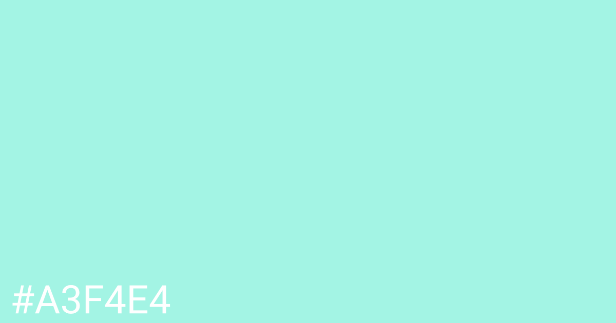 Hex color #a3f4e4 graphic