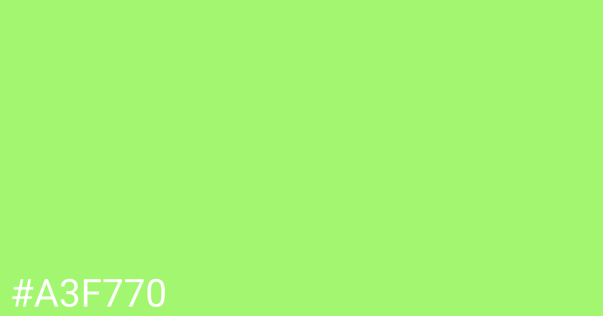 Hex color #a3f770 graphic