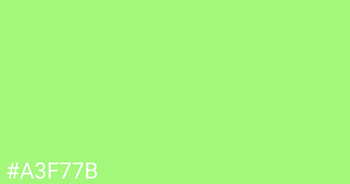 Hex color #a3f77b graphic