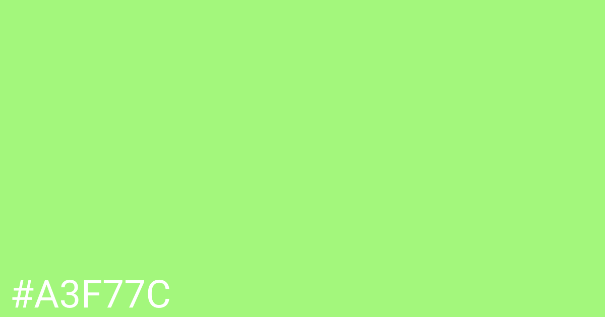 Hex color #a3f77c graphic