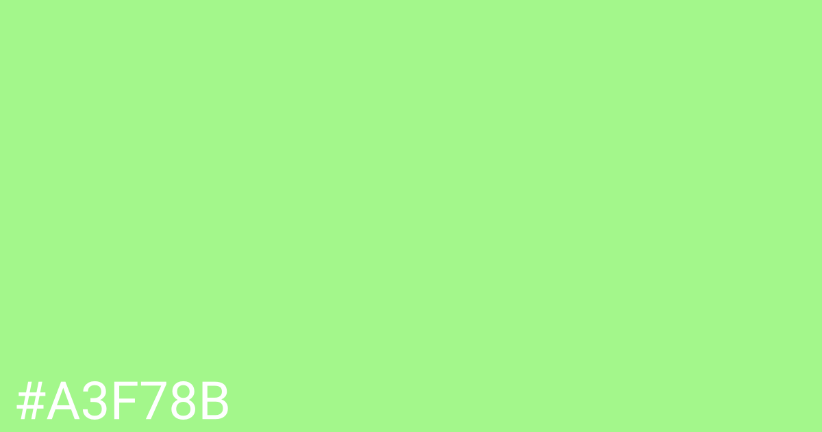 Hex color #a3f78b graphic