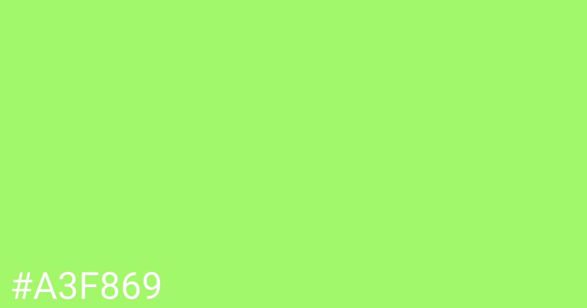 Hex color #a3f869 graphic