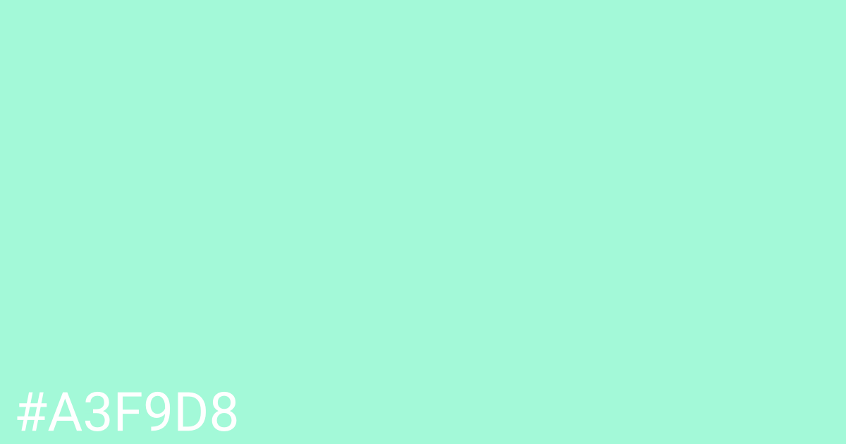 Hex color #a3f9d8 graphic