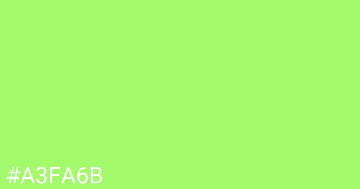 Hex color #a3fa6b graphic