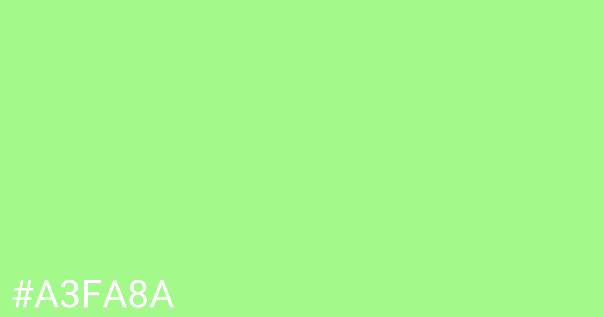 Hex color #a3fa8a graphic