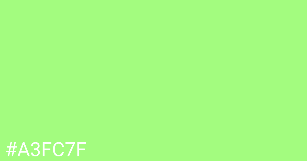 Hex color #a3fc7f graphic