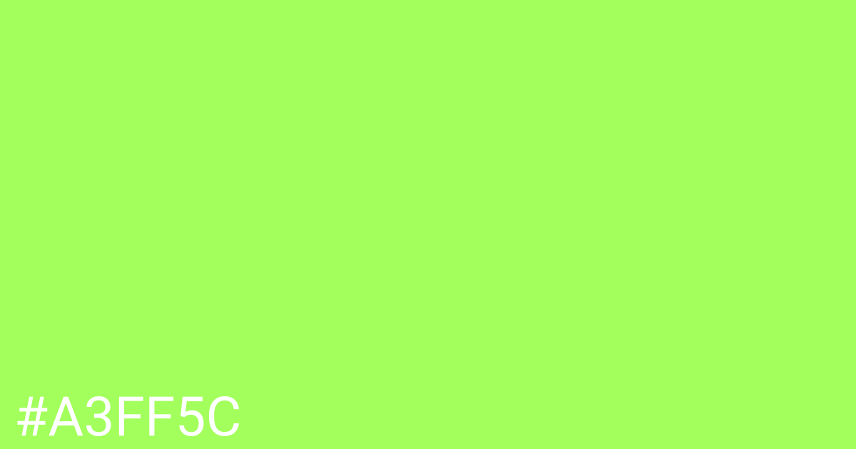 Hex color #a3ff5c graphic