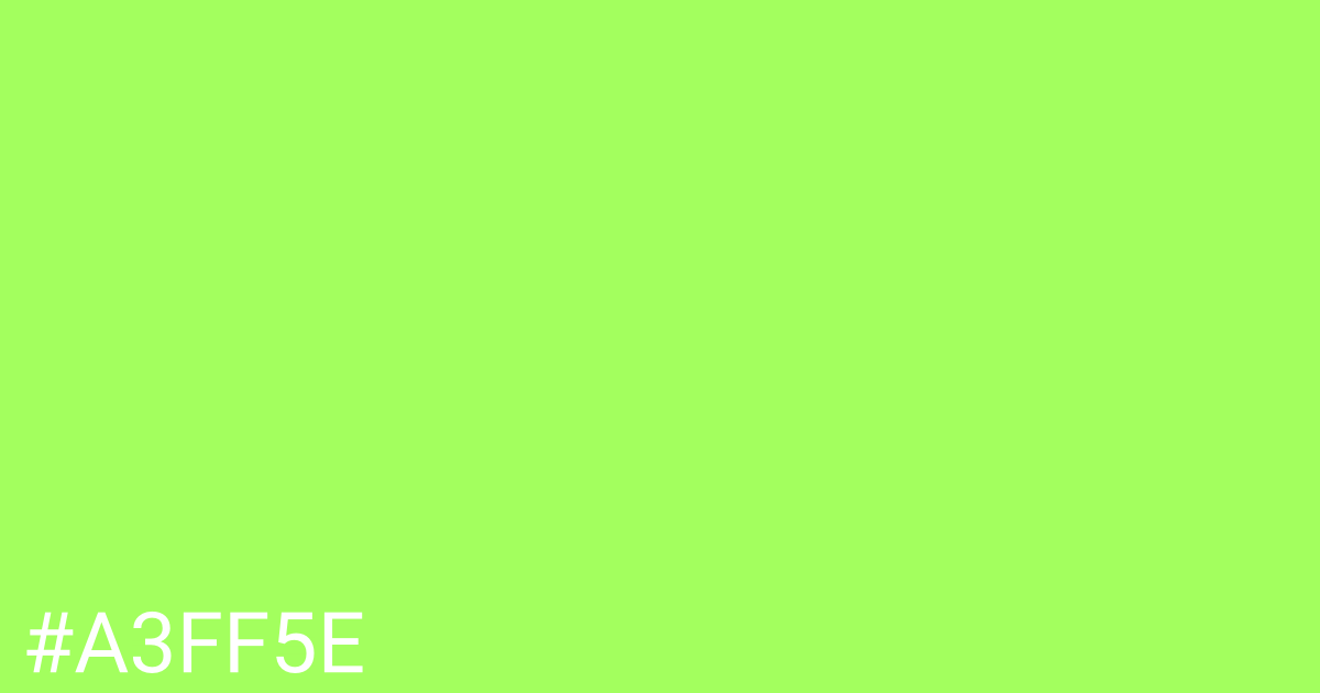 Hex color #a3ff5e graphic