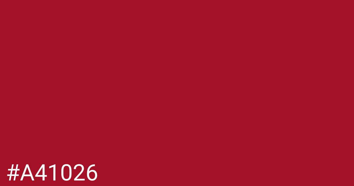 Hex color #a41026 graphic