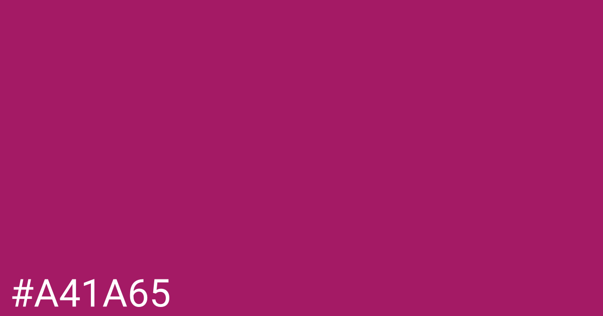 Hex color #a41a65 graphic