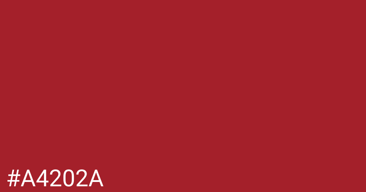 Hex color #a4202a graphic