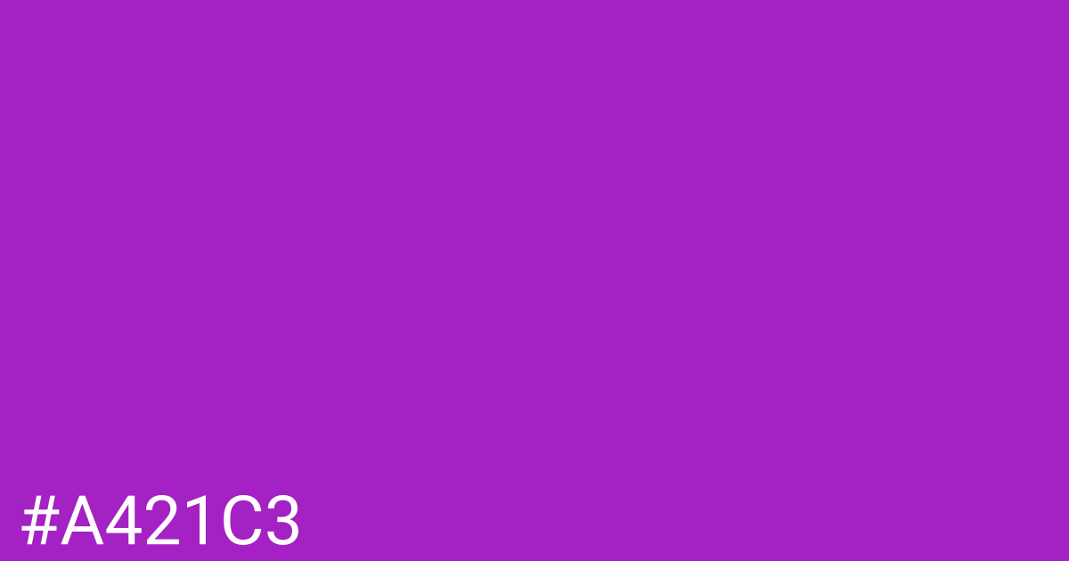 Hex color #a421c3 graphic