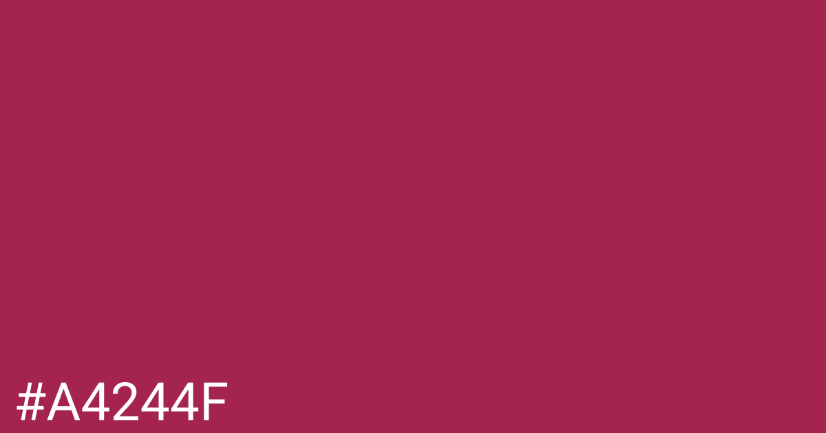 Hex color #a4244f graphic
