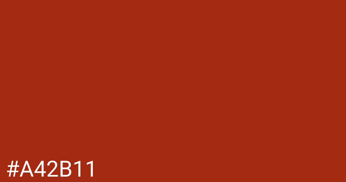 Hex color #a42b11 graphic