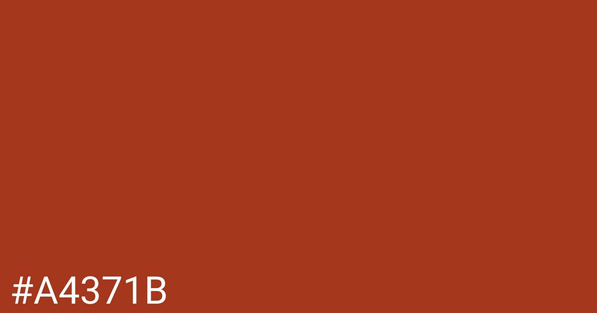 Hex color #a4371b graphic