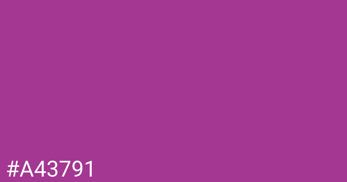 Hex color #a43791 graphic
