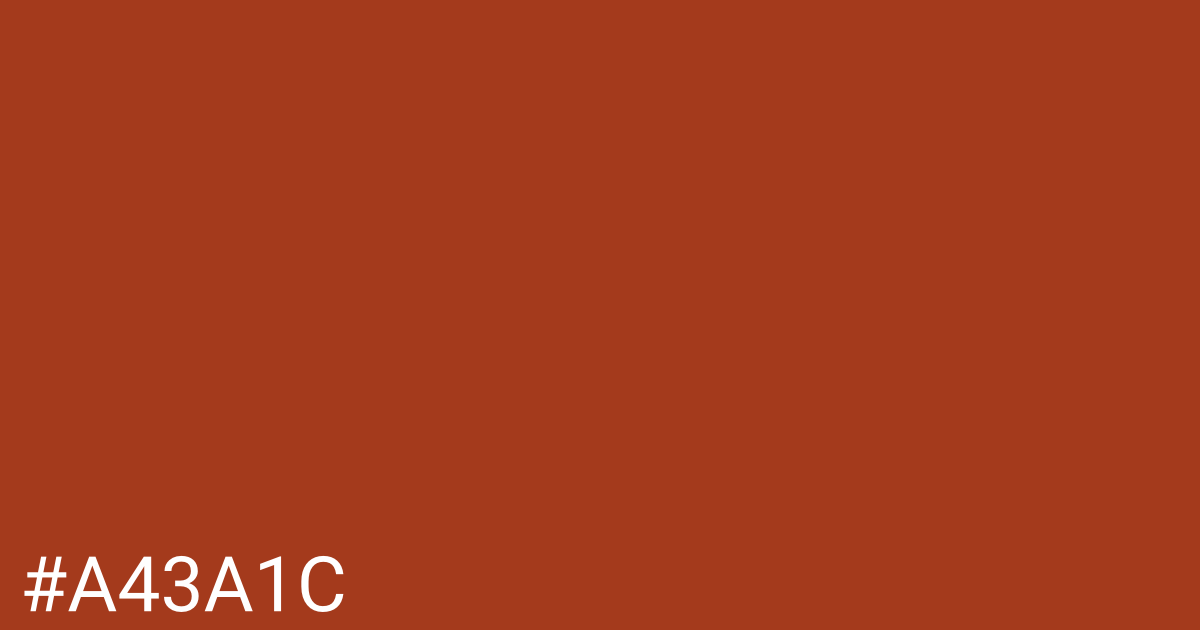 Hex color #a43a1c graphic