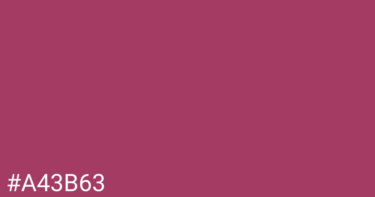 Hex color #a43b63 graphic