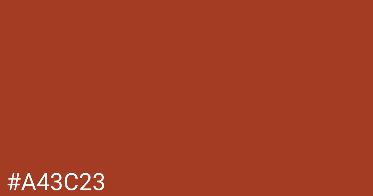 Hex color #a43c23 graphic