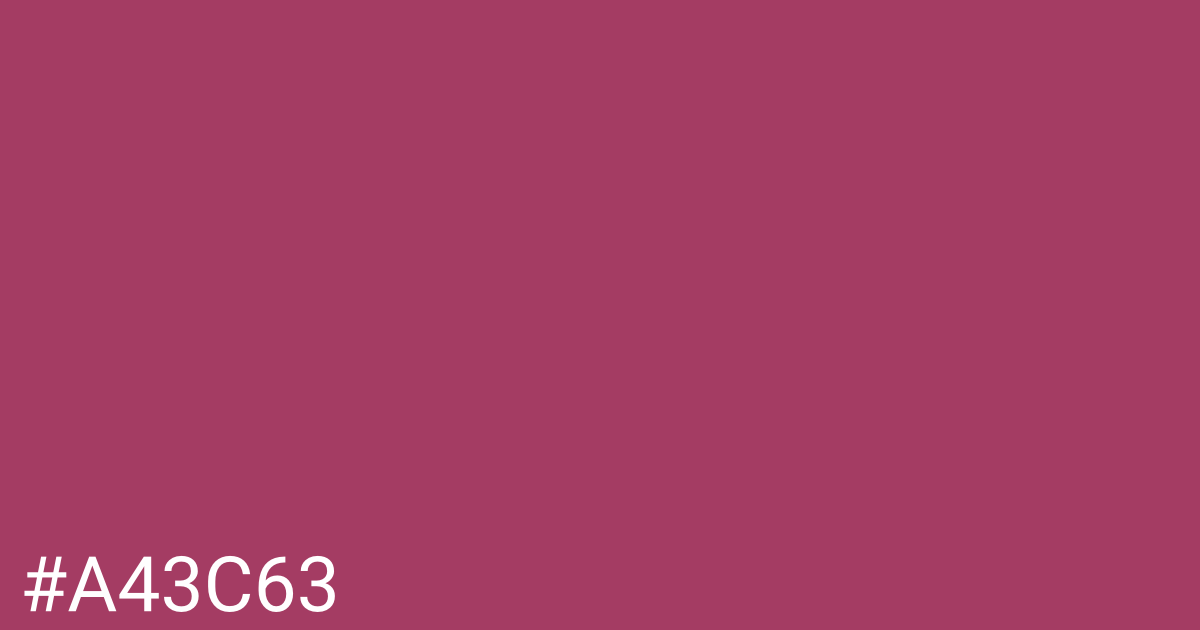 Hex color #a43c63 graphic