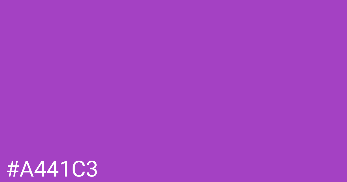 Hex color #a441c3 graphic