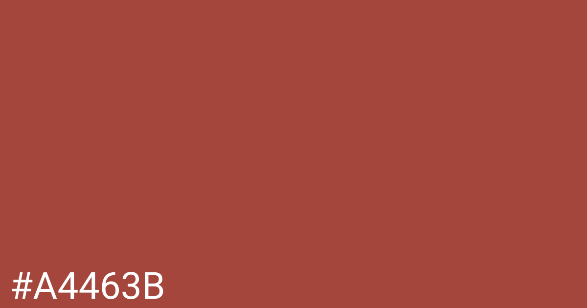 Hex color #a4463b graphic