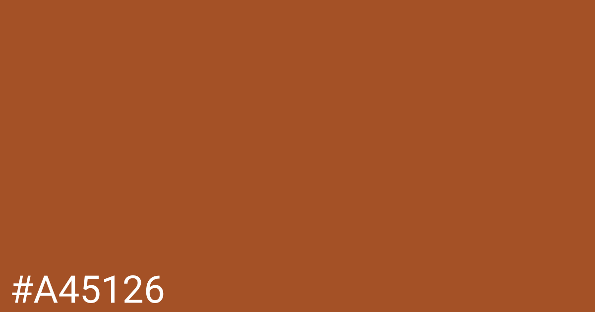 Hex color #a45126 graphic