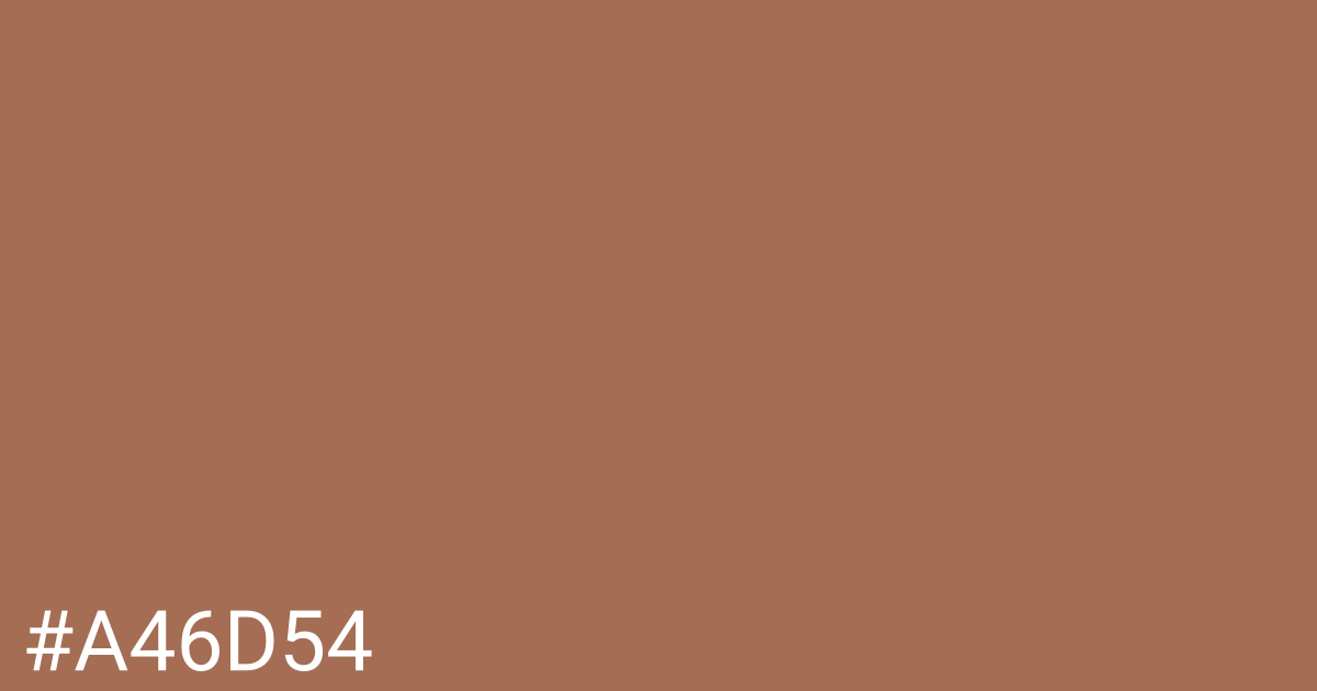 Hex color #a46d54 graphic