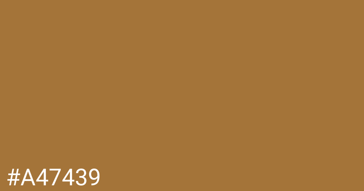 Hex color #a47439 graphic