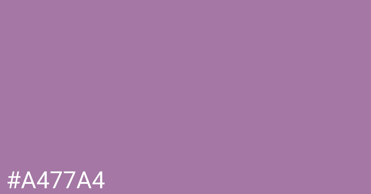 Hex color #a477a4 graphic