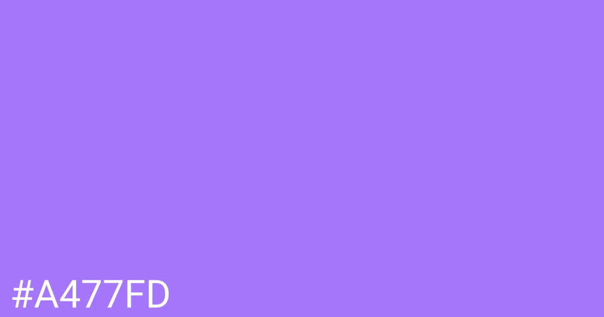 Hex color #a477fd graphic