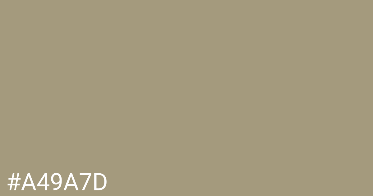Hex color #a49a7d graphic