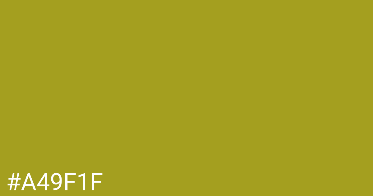 Hex color #a49f1f graphic