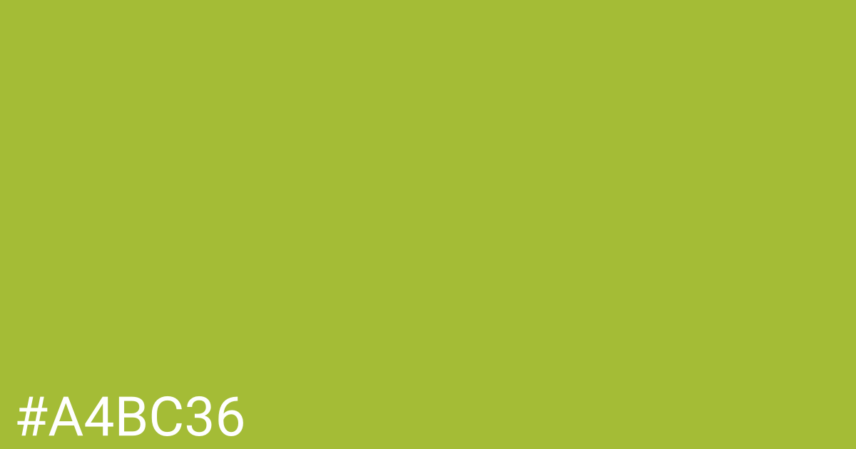 Hex color #a4bc36 graphic