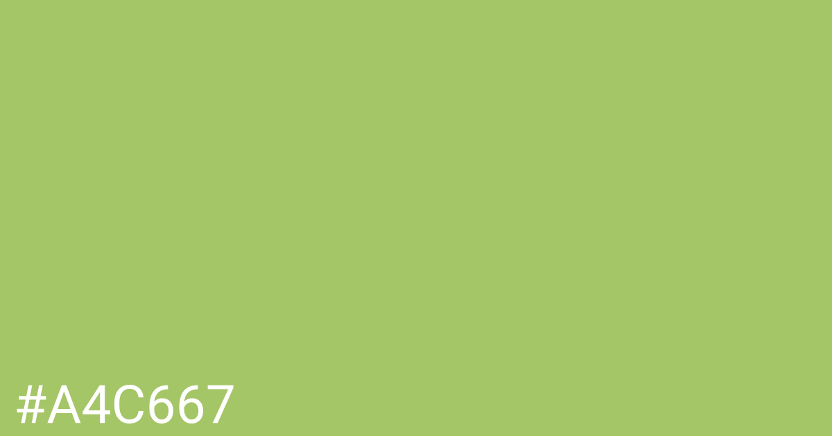 Hex color #a4c667 graphic