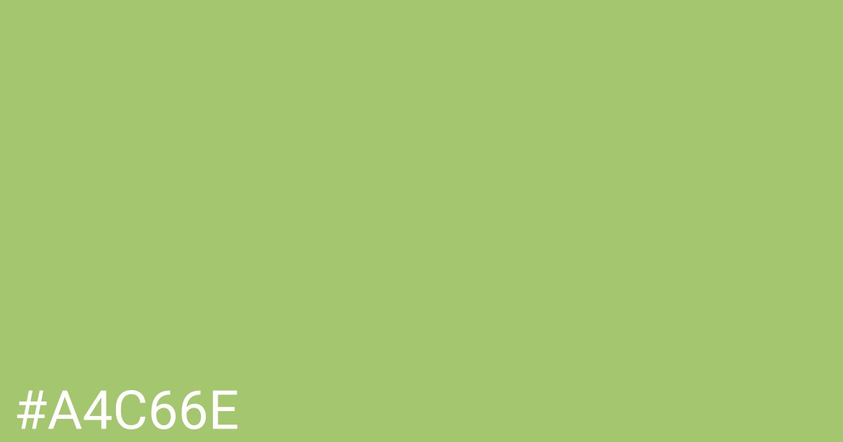 Hex color #a4c66e graphic