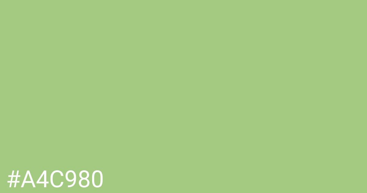 Hex color #a4c980 graphic