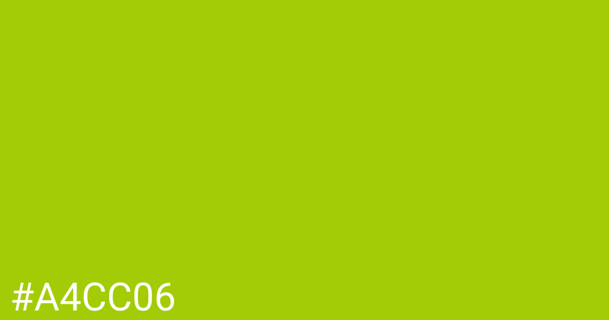Hex color #a4cc06 graphic