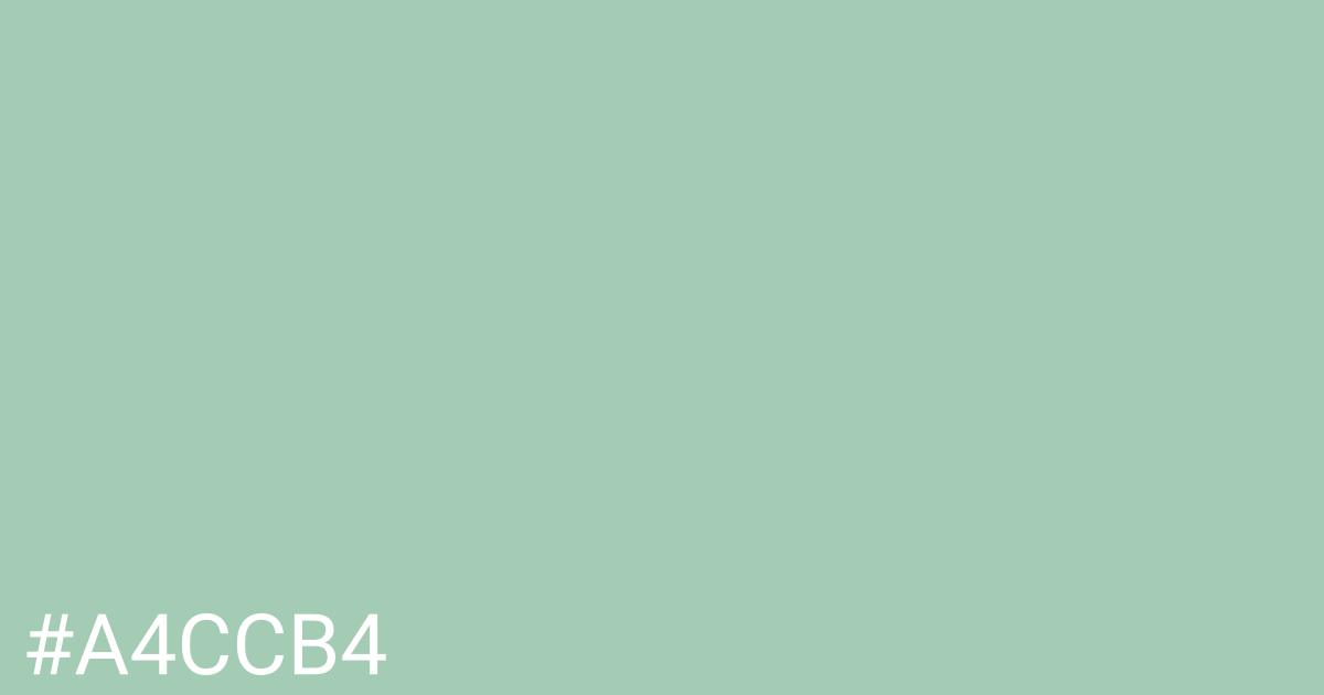 Hex color #a4ccb4 graphic