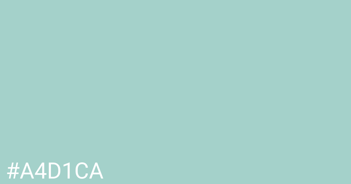 Hex color #a4d1ca graphic