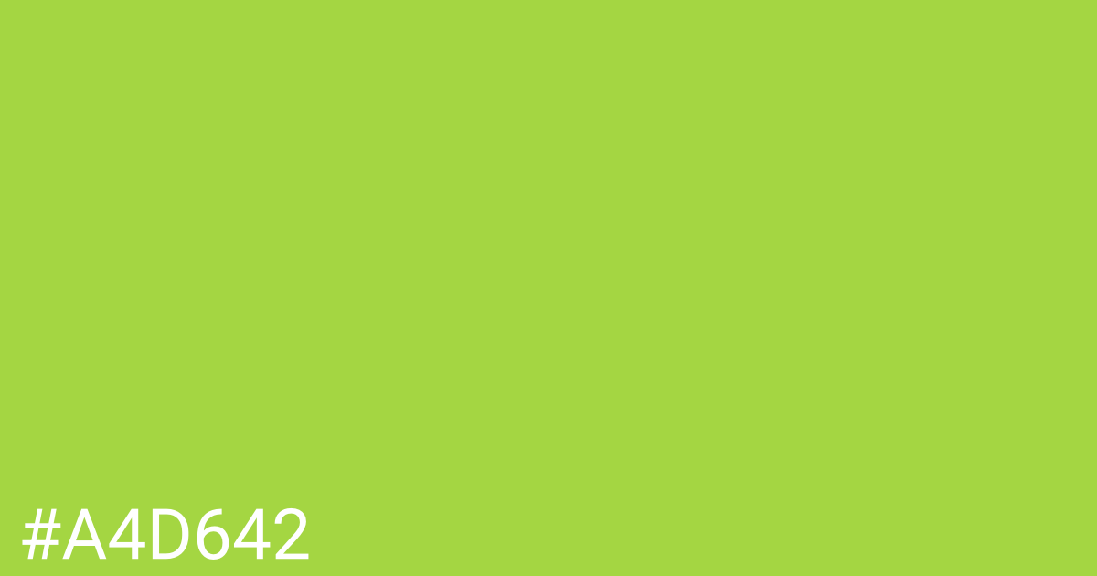 Hex color #a4d642 graphic