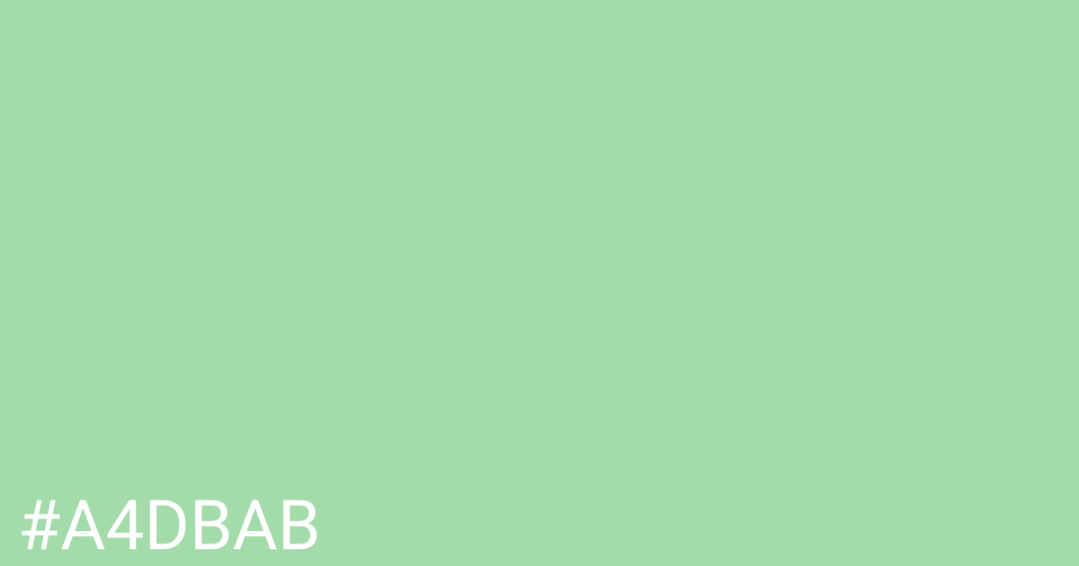 Hex color #a4dbab graphic