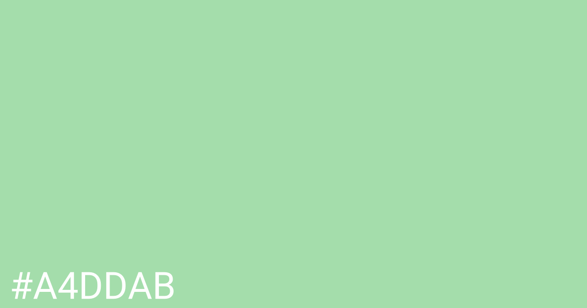 Hex color #a4ddab graphic