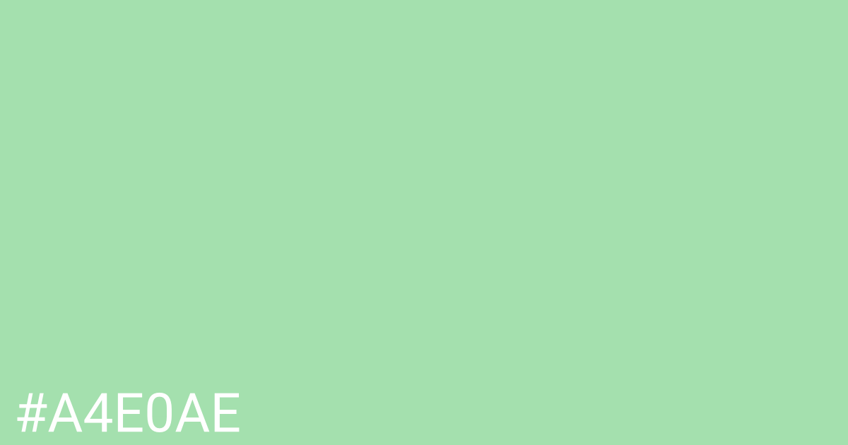 Hex color #a4e0ae graphic