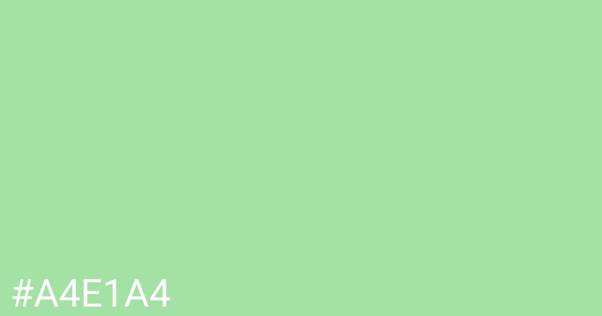 Hex color #a4e1a4 graphic