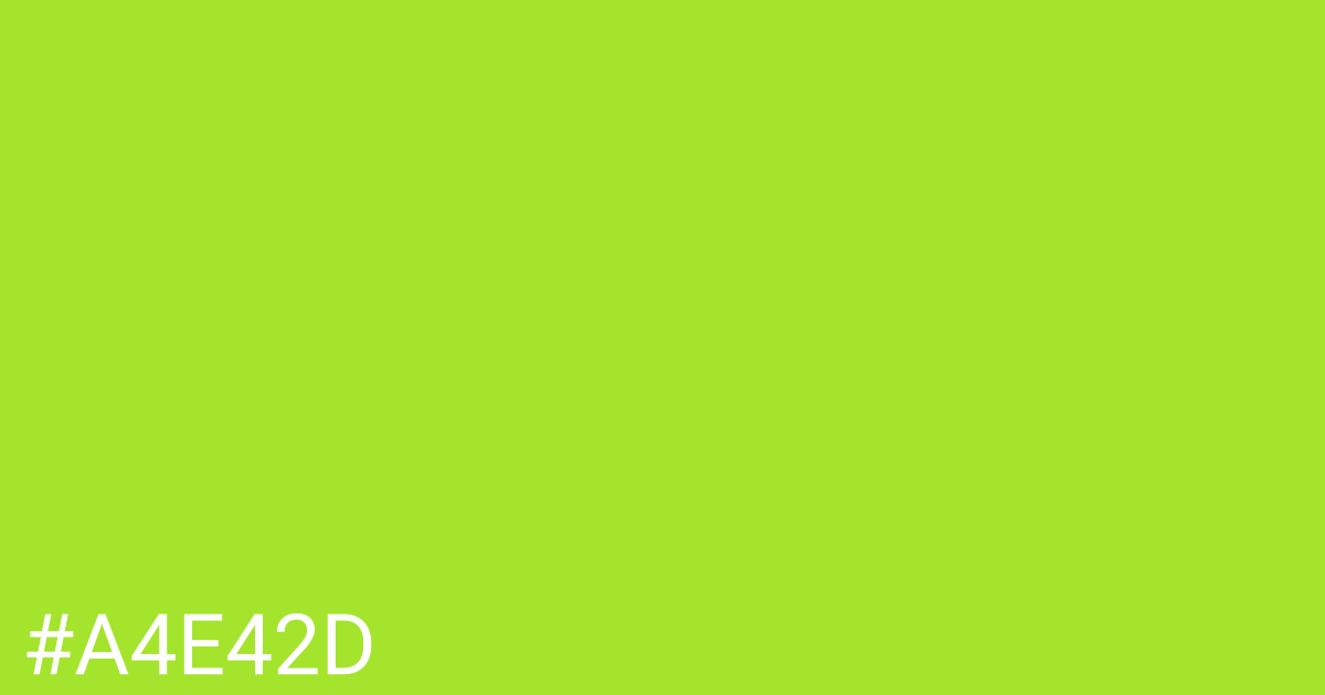 Hex color #a4e42d graphic