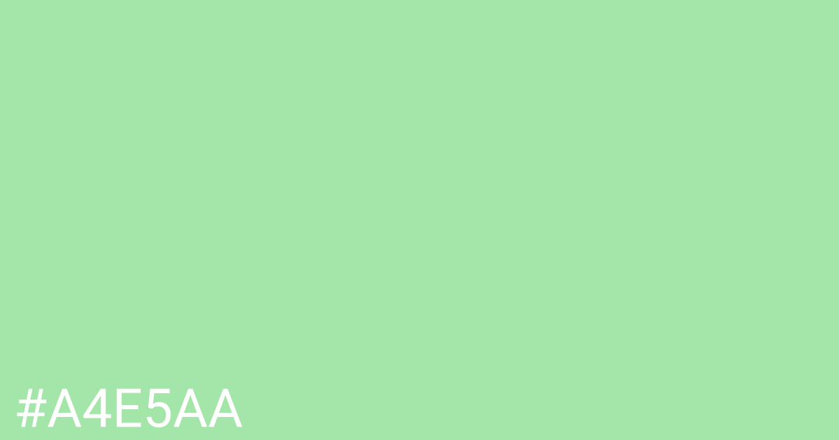 Hex color #a4e5aa graphic