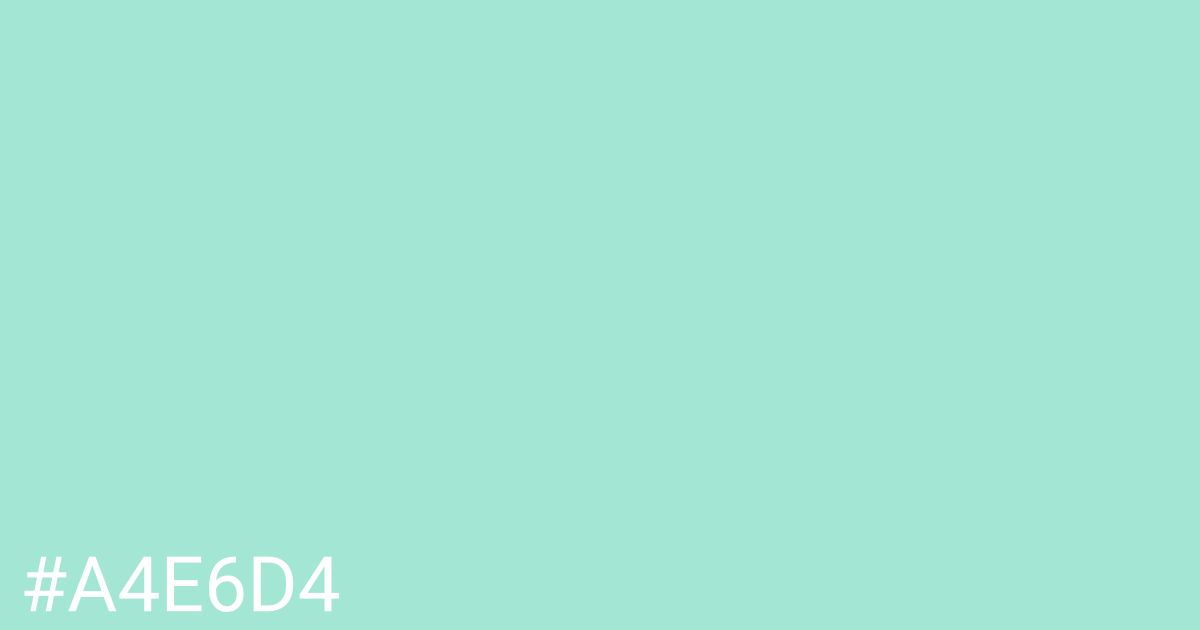 Hex color #a4e6d4 graphic