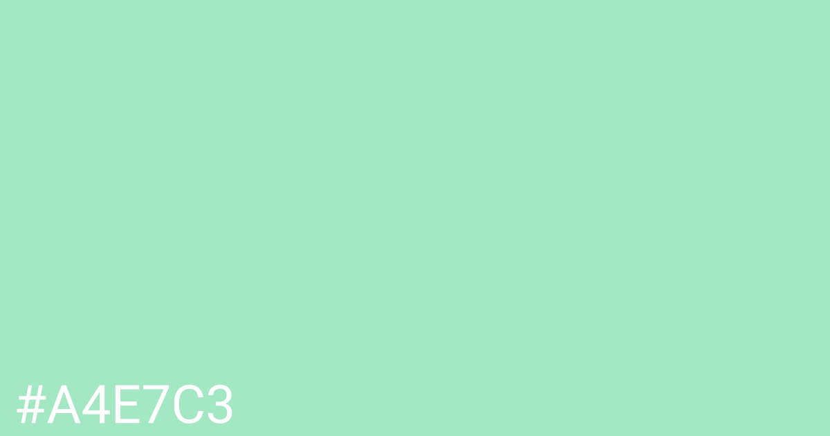 Hex color #a4e7c3 graphic